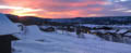 Sunrise over our cabins