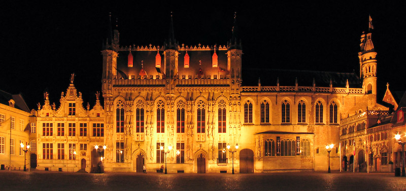 Bruges - Burg by night