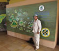 Galapagos map with our guide - Williams