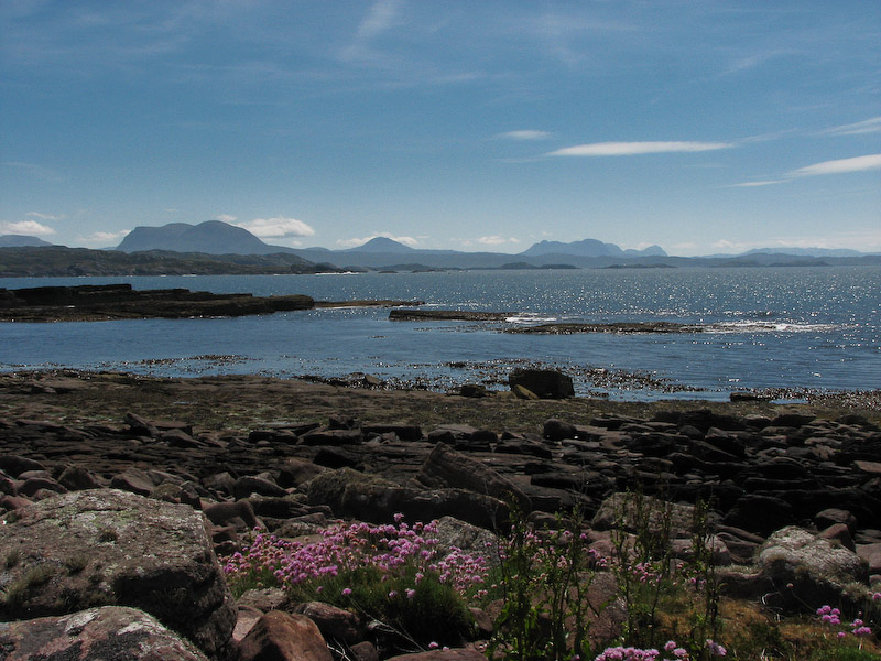 Assynt - Assynt hills from Handa Island