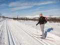  Espedalen - Alison enjoying the sunshine (and skiing)