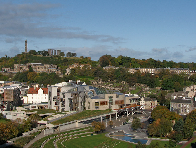 Edinburgh - Scottish Parliament and Carlton Hill
