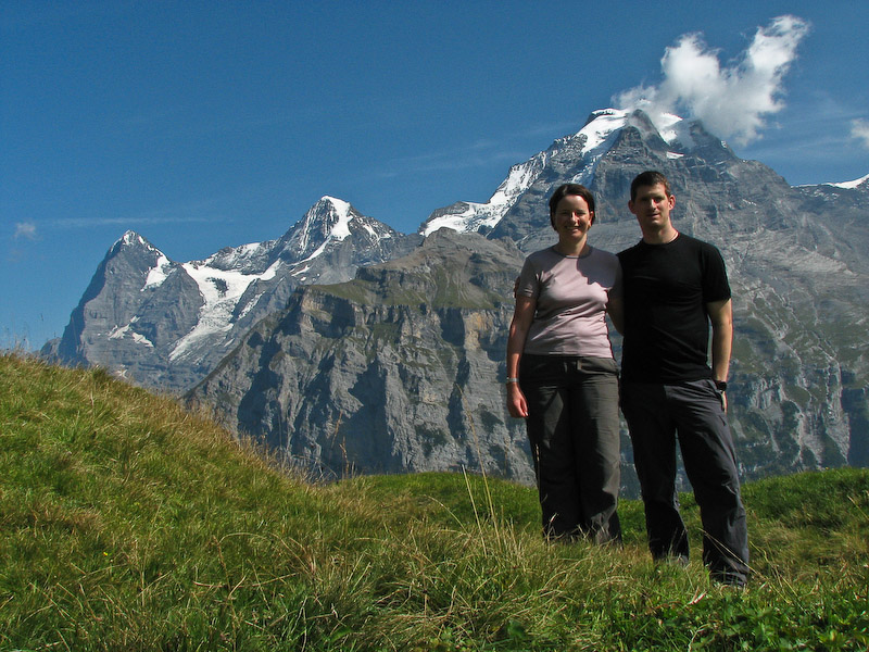 Jungfrau, Monch, Eiger from Murren